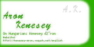 aron kenesey business card